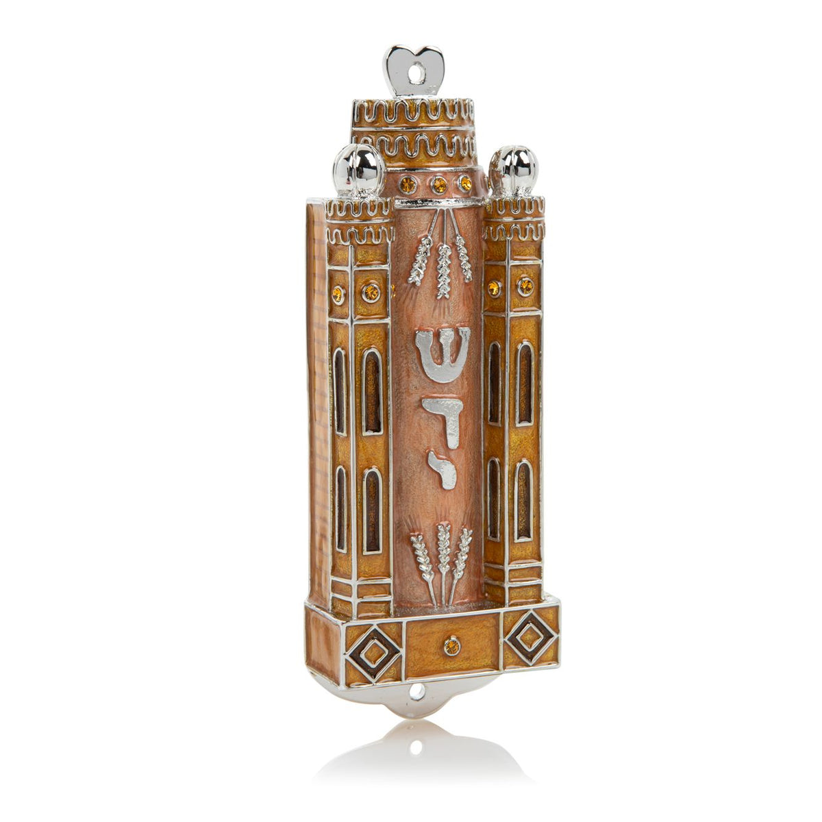Keren Kopal Brown Contemporary Holy Ark Mezuzah
