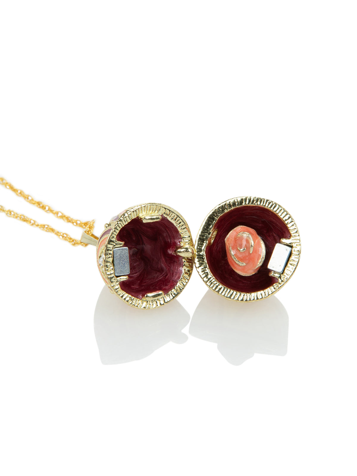 Keren Kopal Purple & Peach Egg Pendant Necklace