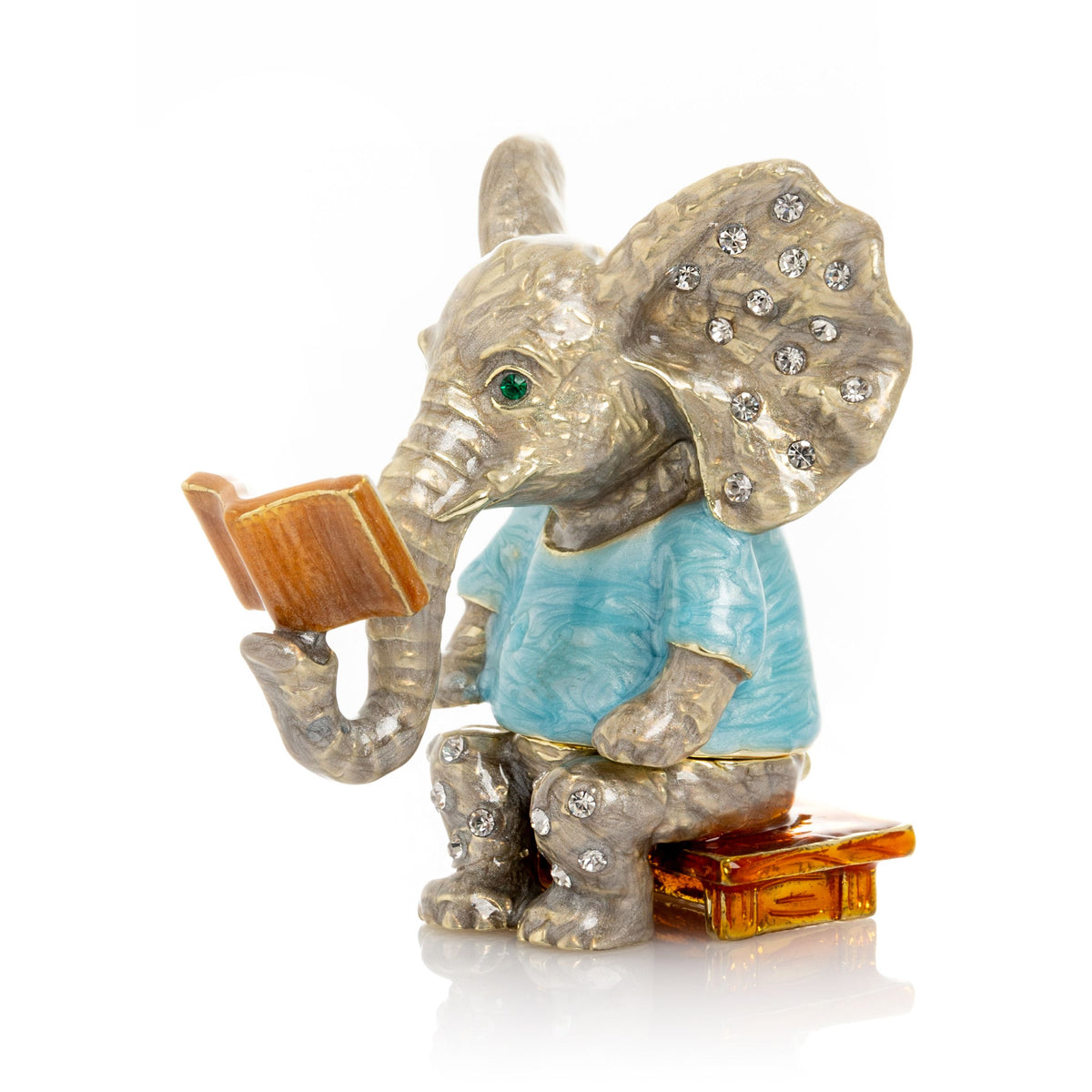 Keren Kopal Elephant Sitting and Reading a Book