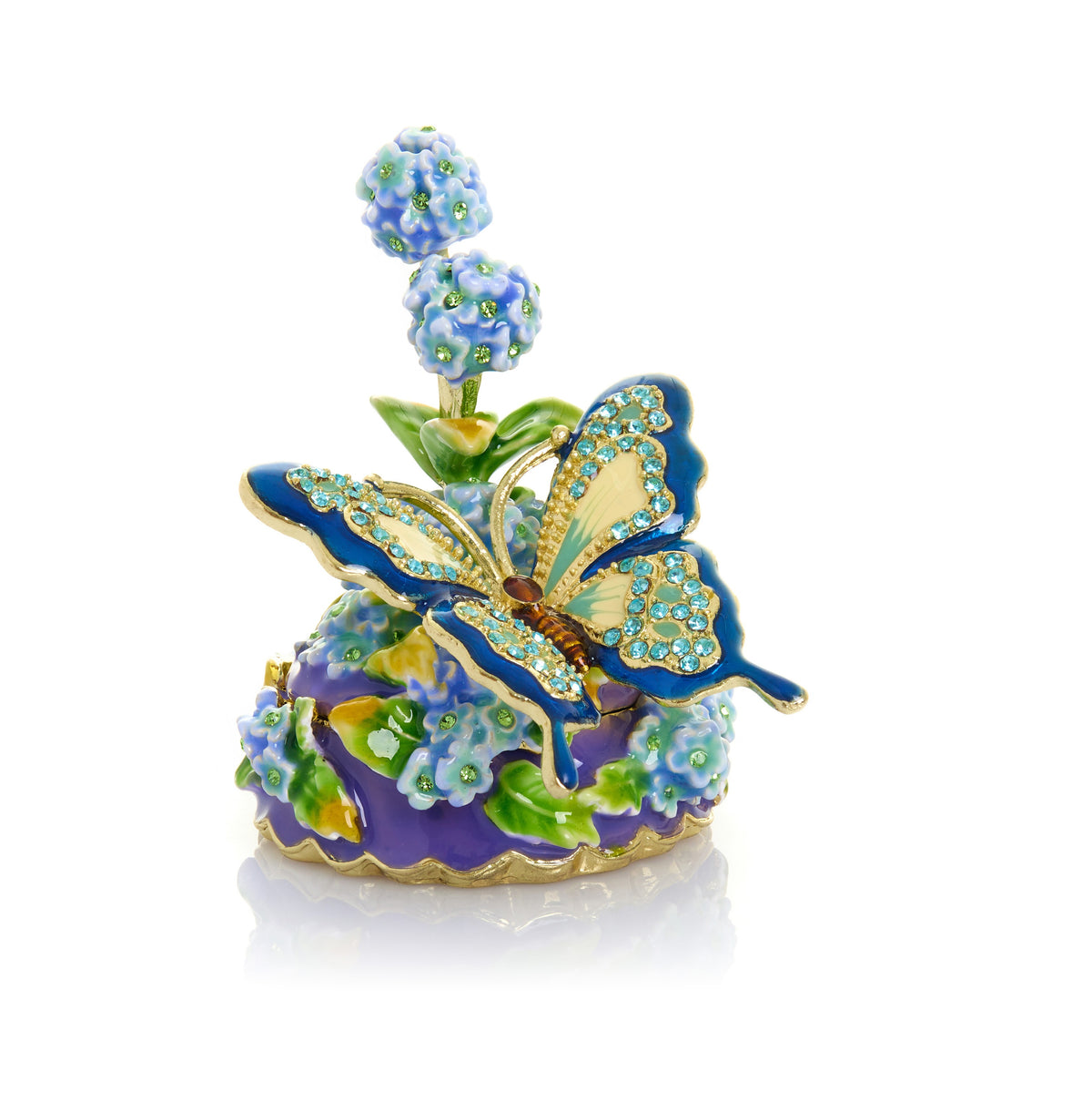 Blue Butterfly on Flowers