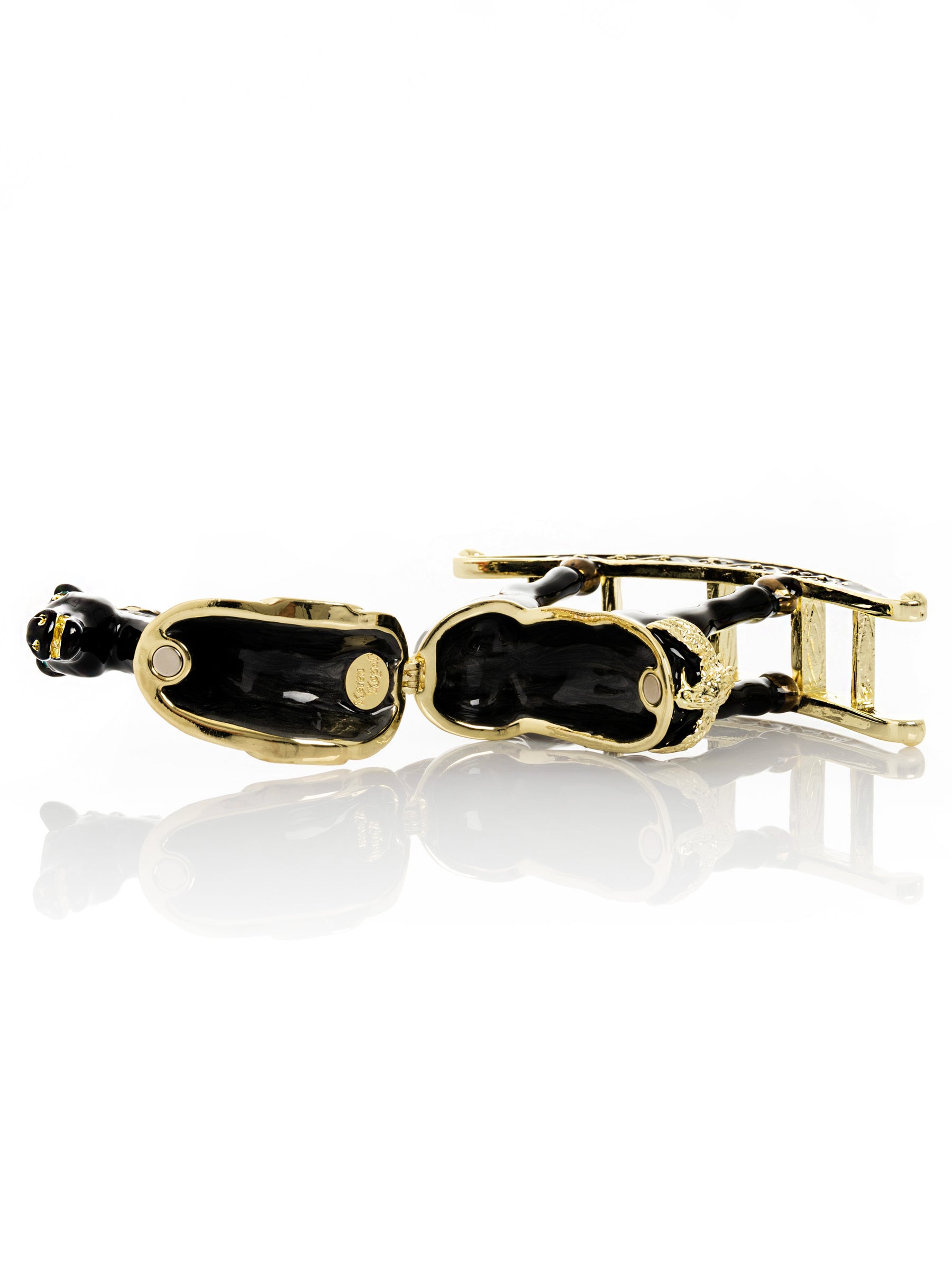 Black & Gold Vintage Rocking Horse Trinket Box