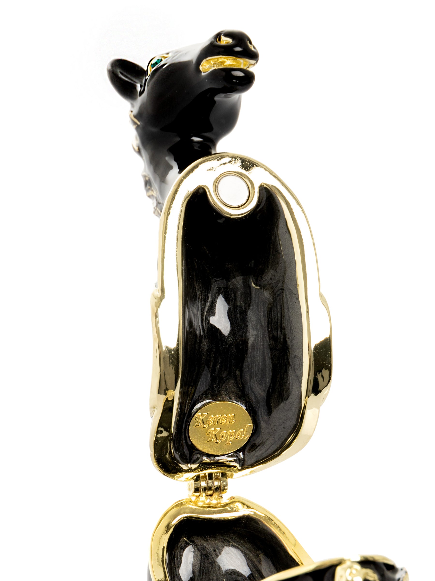 Black & Gold Vintage Rocking Horse Trinket Box