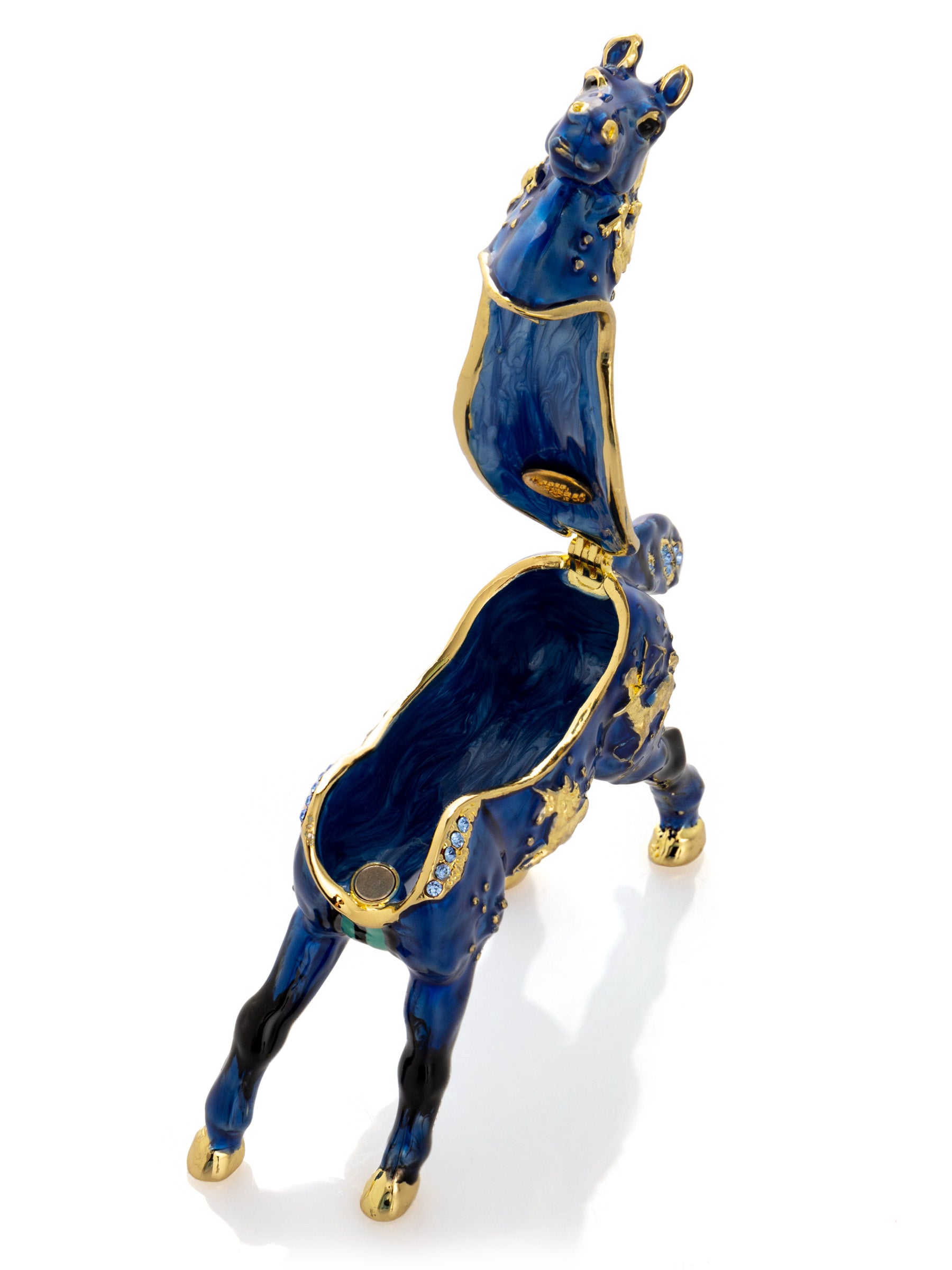 Keren Kopal Blue Horse trinket box