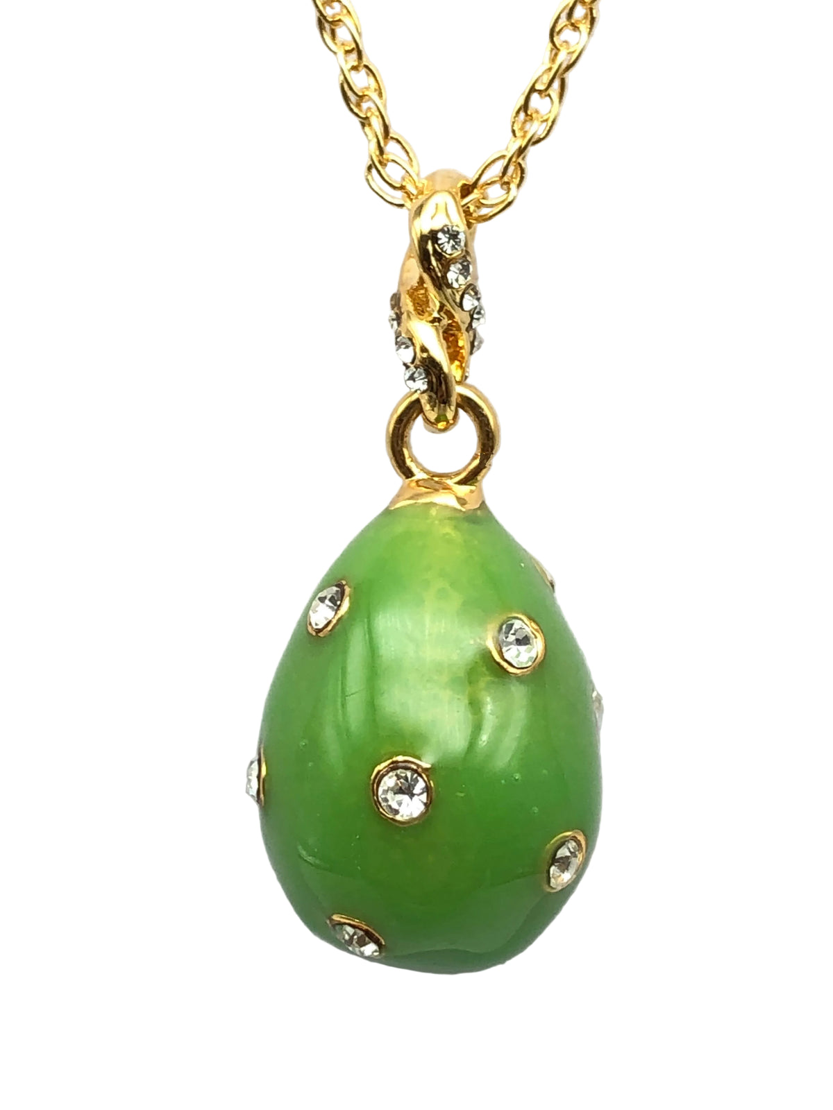 Keren Kopal Green Egg Pendant Gold Necklace