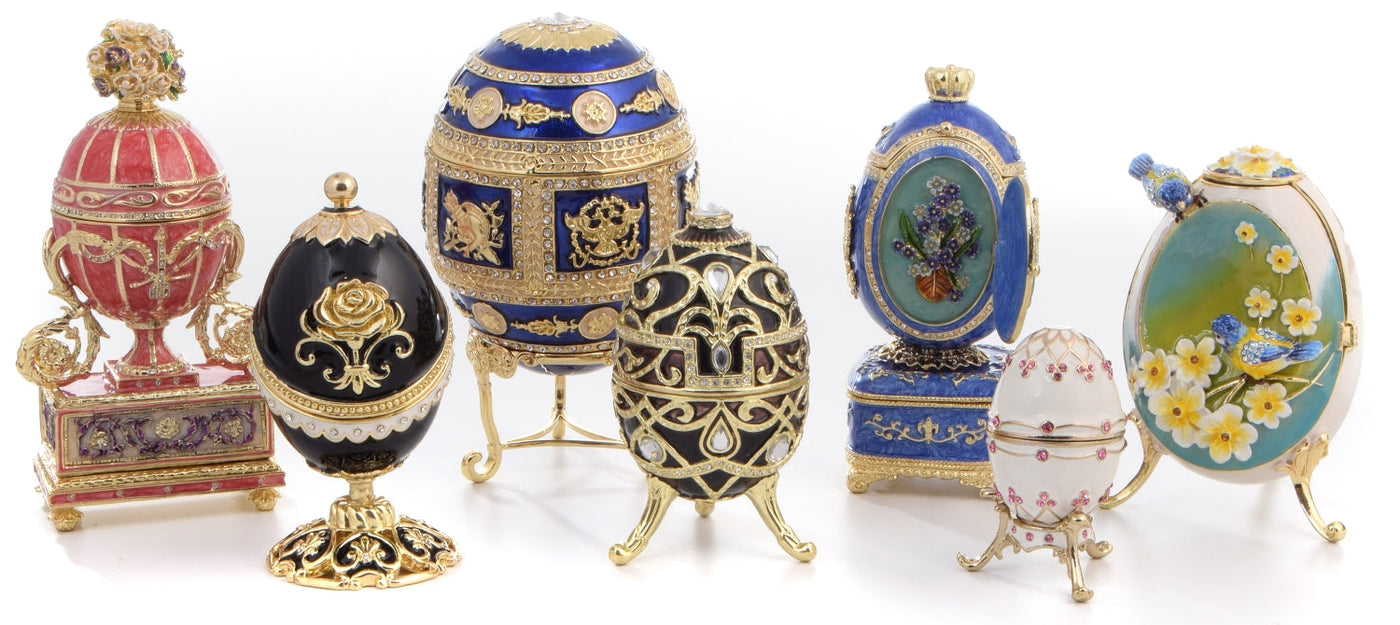 Keren Kopal Faberge-style decorative eggs with crystals
