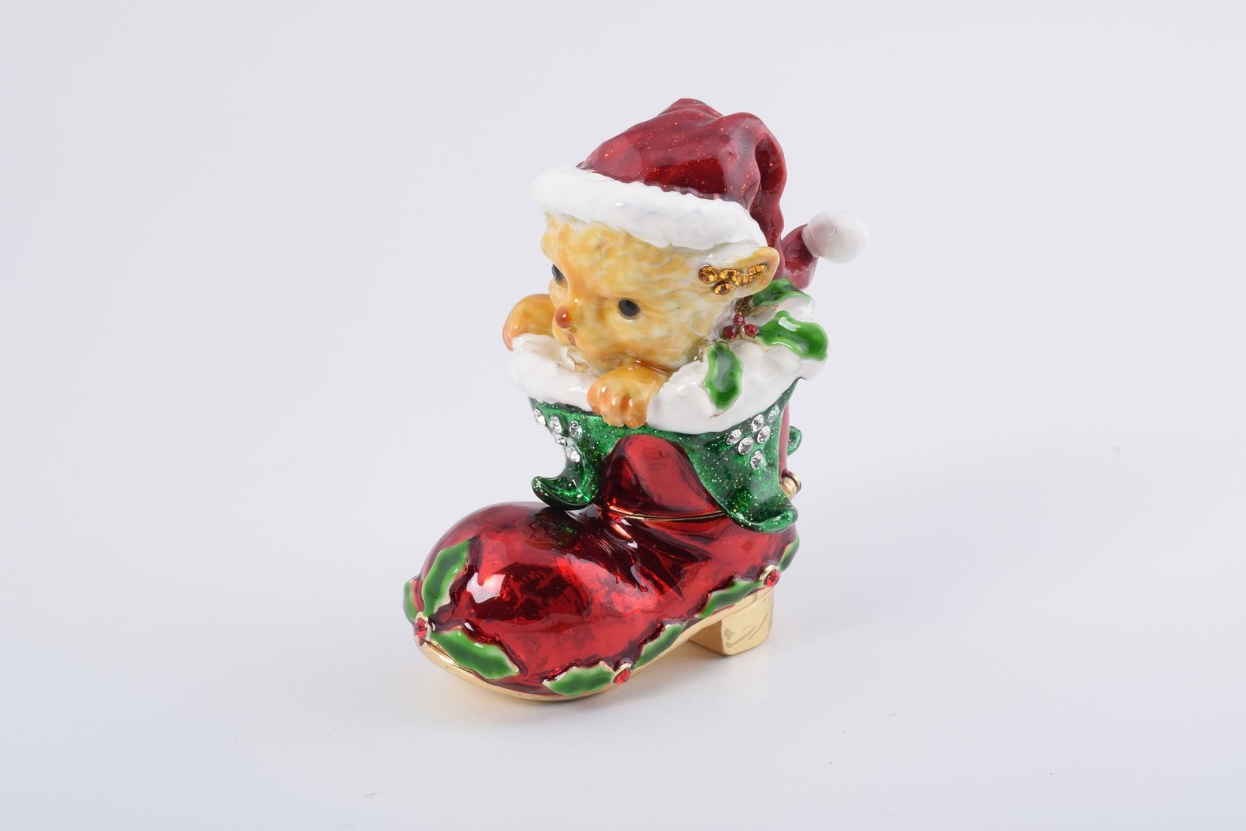Keren Kopal Christmas Cat in a Christmas Boot