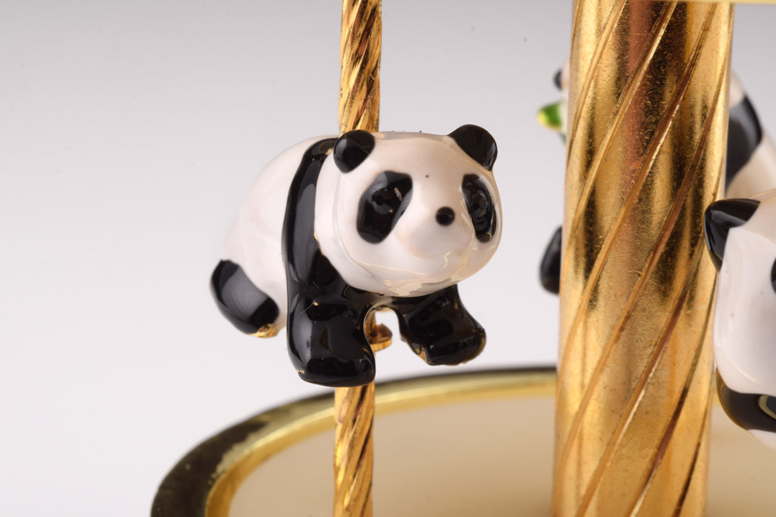 Keren Kopal Panda Bears Musical Carousel