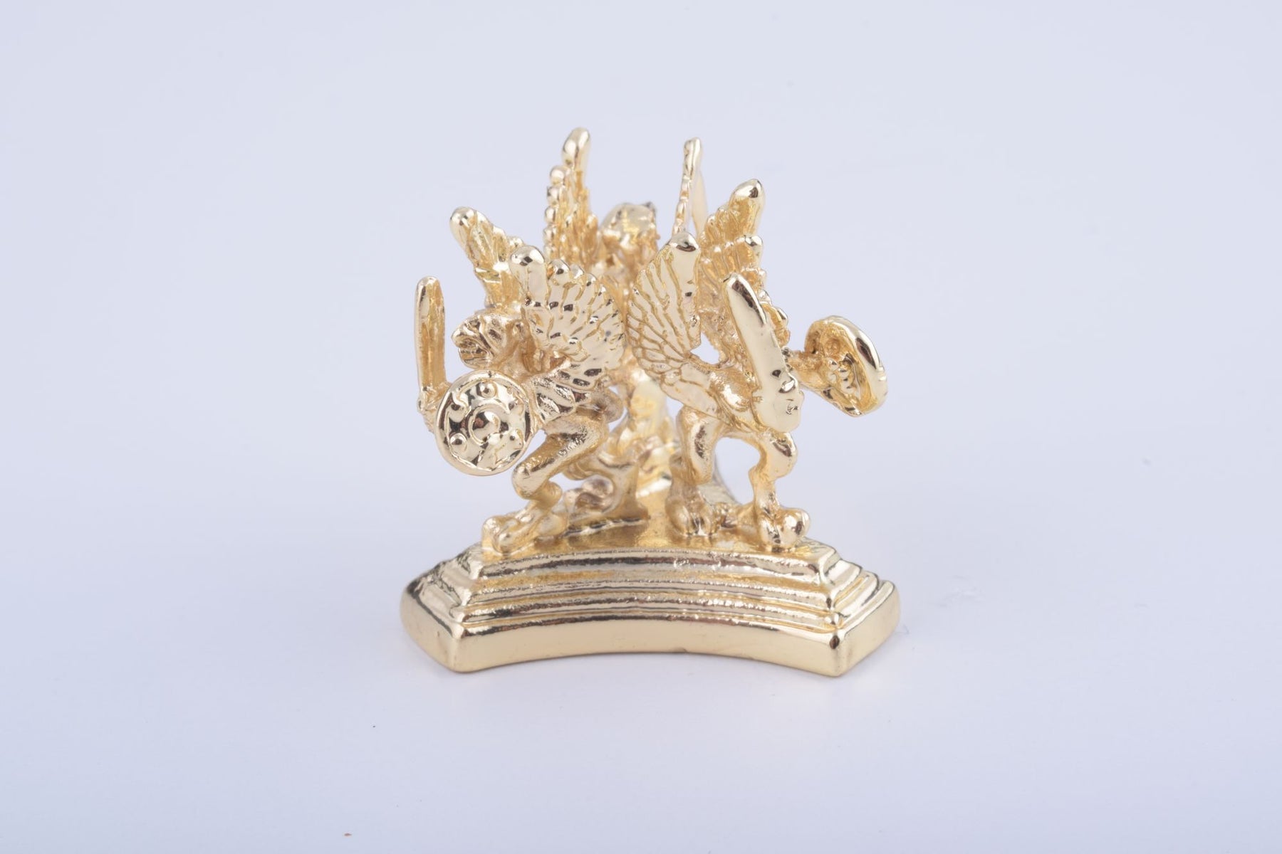 Keren Kopal Blue Faberge Egg with a Golden Frog Inside