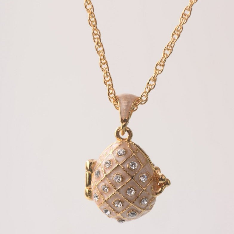 Keren Kopal Pink Pendant Necklace with an Apple Inside