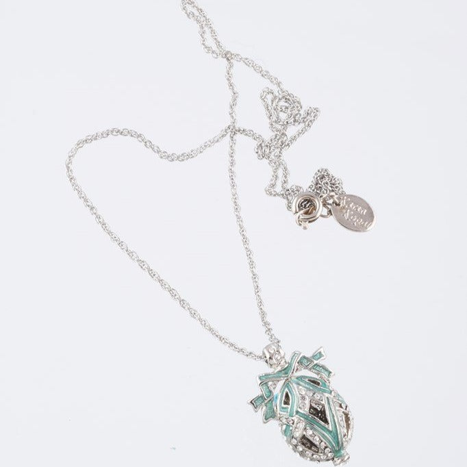 Keren Kopal Silver & Light Green Egg Pendant Necklace
