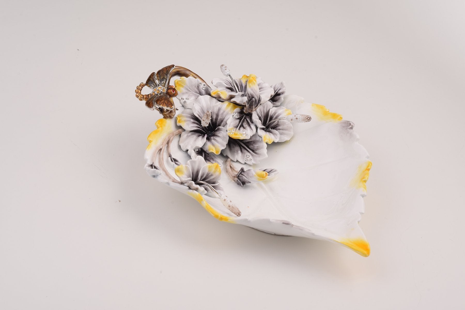 Keren Kopal White Plate with Flowers