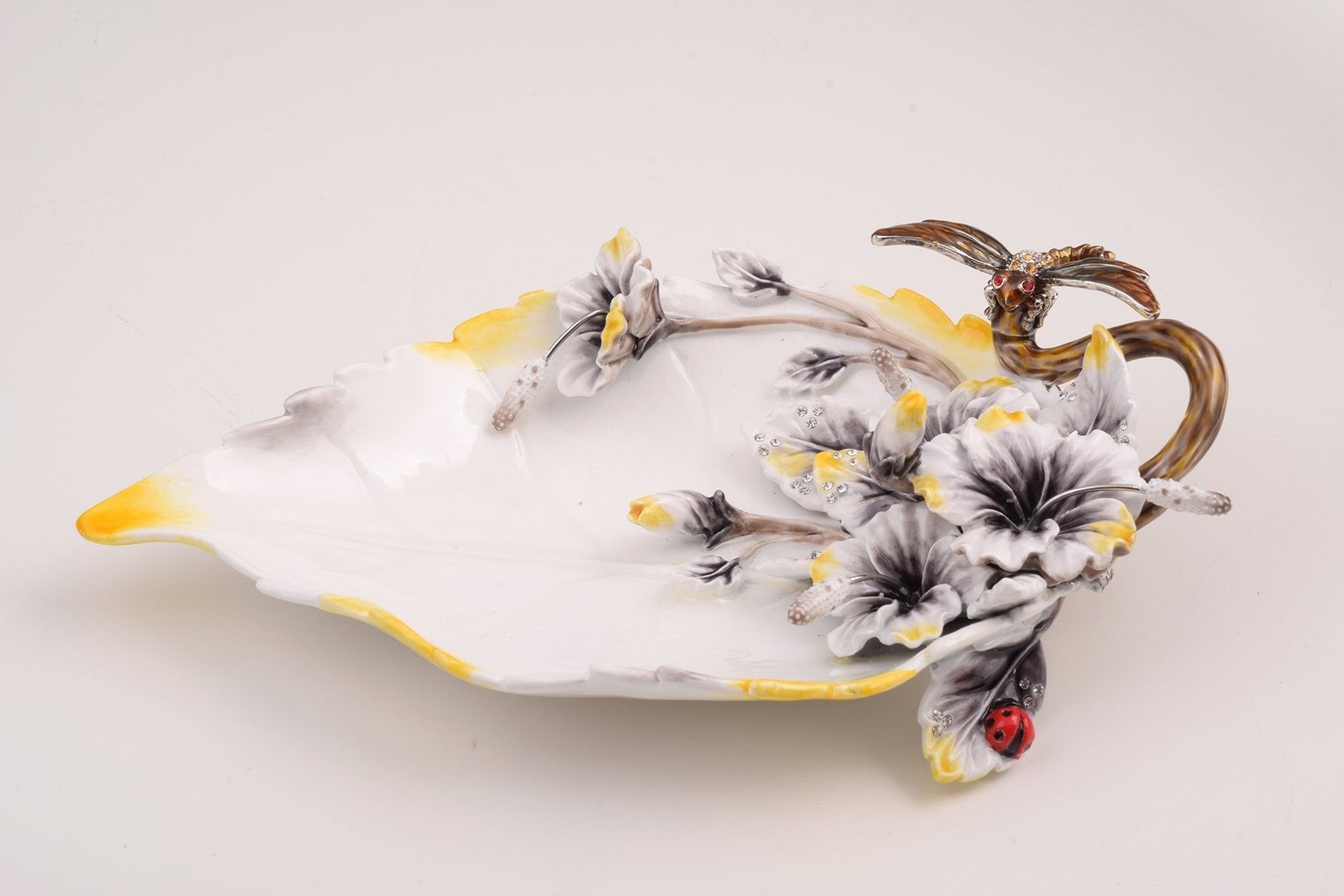Keren Kopal White Plate with Flowers