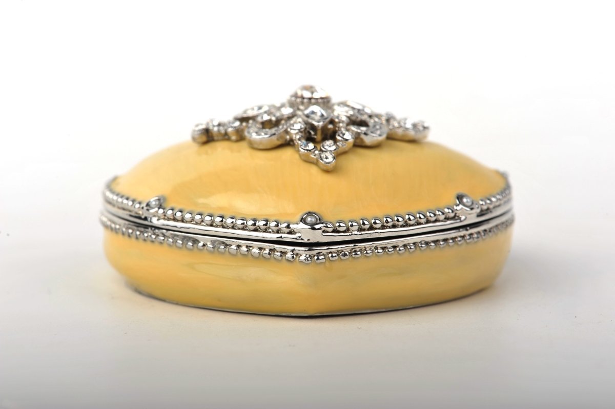 Keren Kopal Yellow Heart Shaped Trinket Box