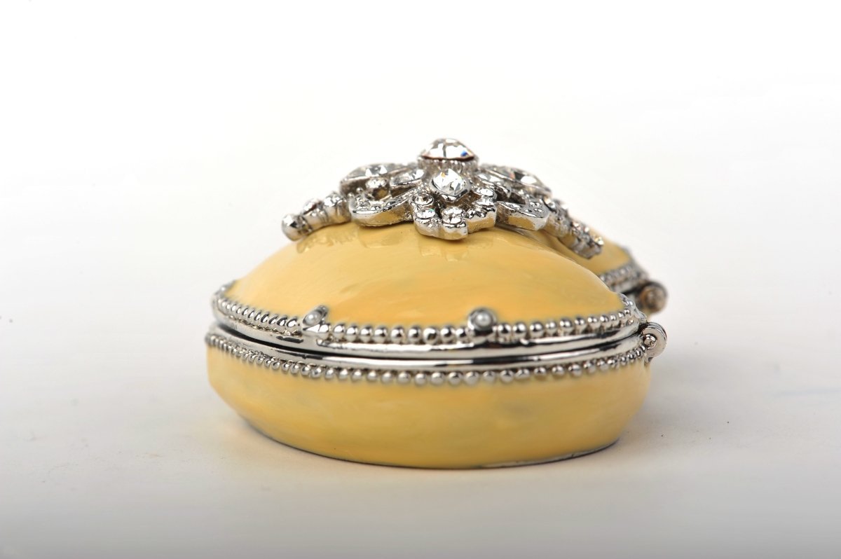 Keren Kopal Yellow Heart Shaped Trinket Box