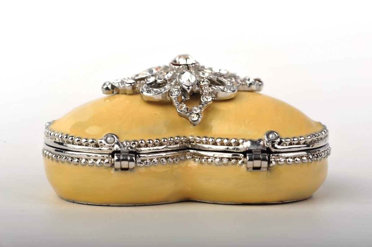 Keren Kopal Yellow Heart Shaped Trinket Box