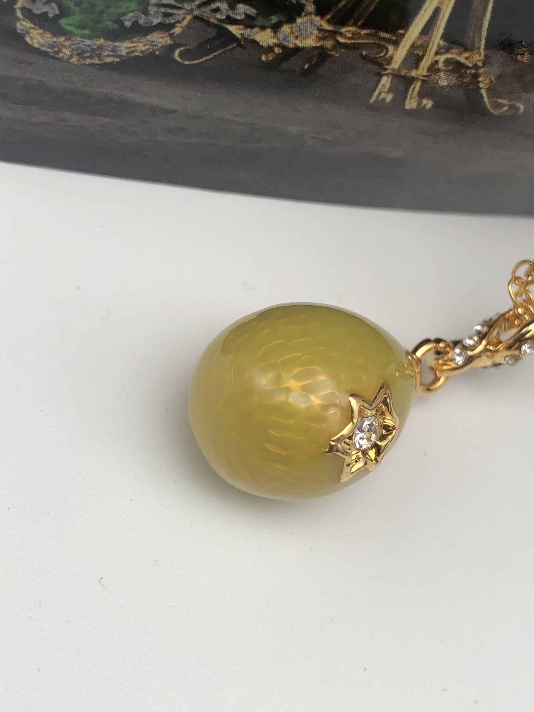 Keren Kopal Yellow Egg Star of David Pendant Gold Necklace