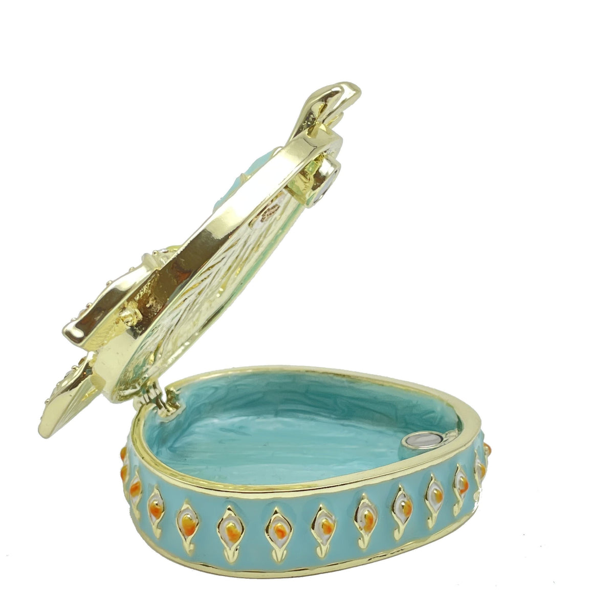 Keren Kopal Green turquoise Beautiful Decorated Trinket Box