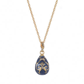 Keren Kopal Blue & Gold Egg Pendant Necklace