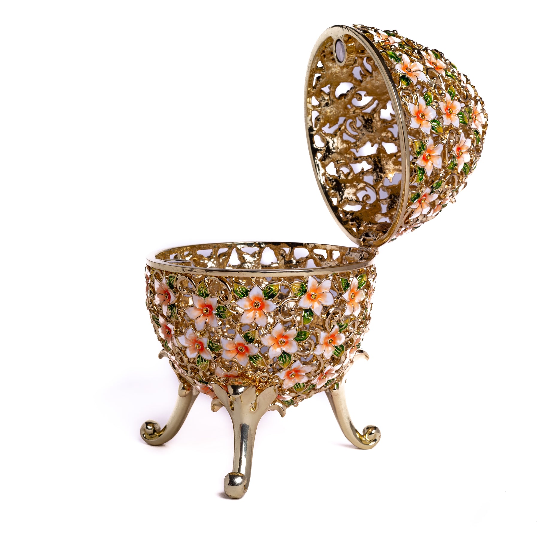 Keren Kopal Faberge Egg Decorated with Flowers
