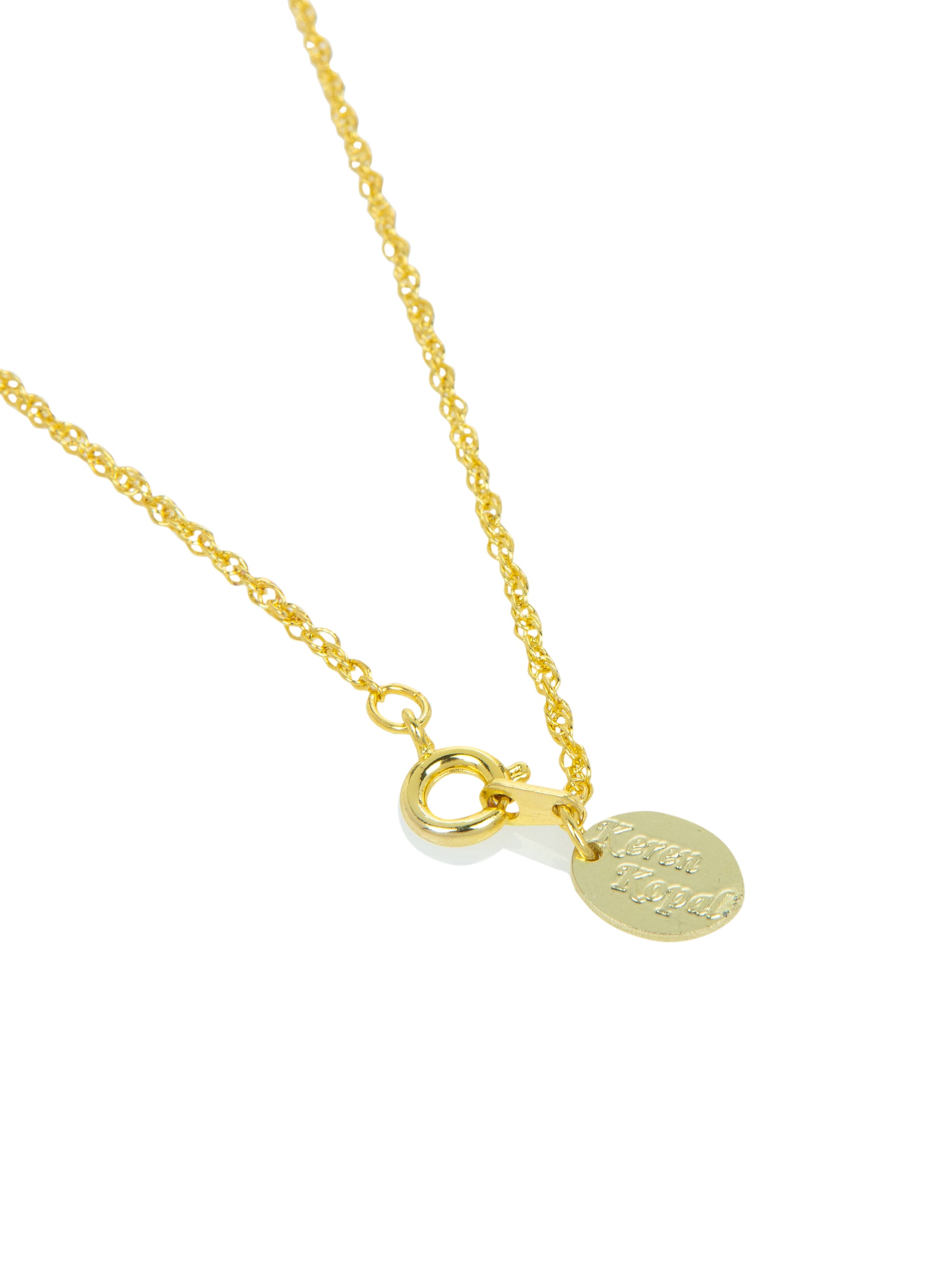 Keren Kopal Yellow Egg Pendant Gold Necklace