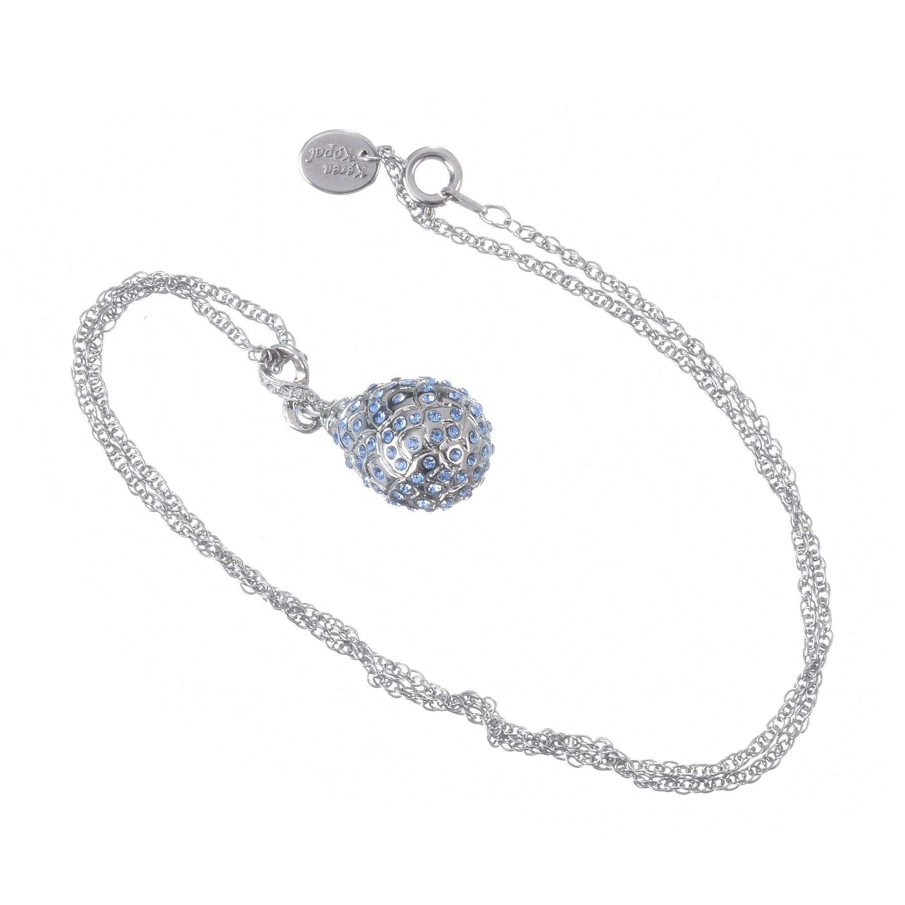 Keren Kopal Silver Egg Pendant Necklace