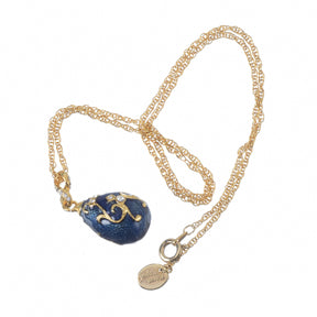 Keren Kopal Blue & Gold Egg Pendant Necklace