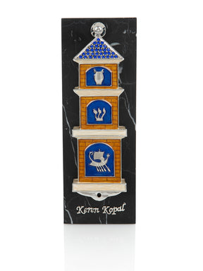 Blue Contemporary Synagogue style Mezuzah