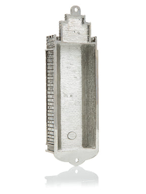 Silver Western Wall style Decorated Mezuzah