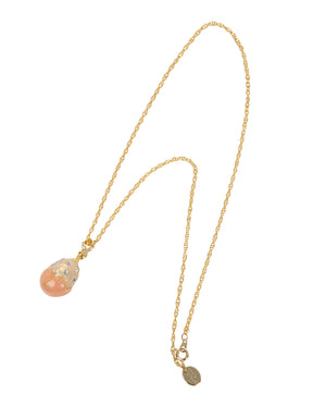 Pink Egg Pendant Necklace