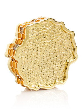 Keren Kopal Trinket Box Honeycomb with a Bee Queen on top