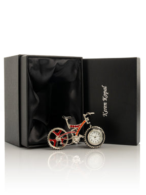 Keren Kopal Bicycle Clock with Red crystals