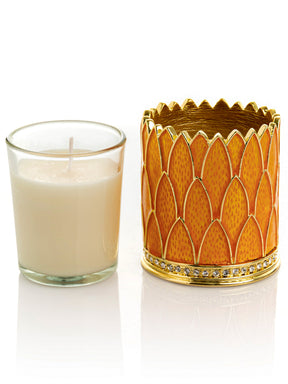Keren Kopal Yellow Decorated Candle Holder