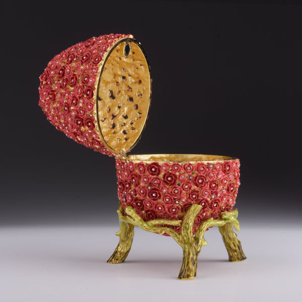 Red Flowers Faberge Egg