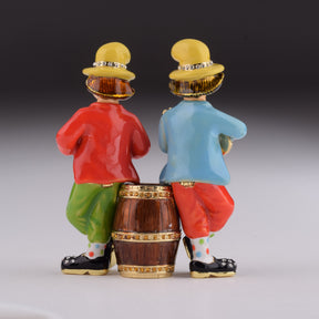 Keren Kopal Two Circus Clowns Playing Music
