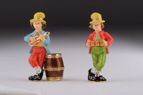 Keren Kopal Two Circus Clowns Playing Music