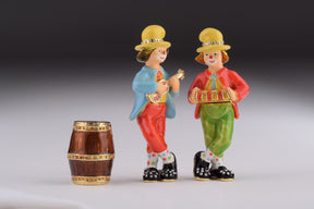 Keren Kopal Two Circus Clowns Playing Music
