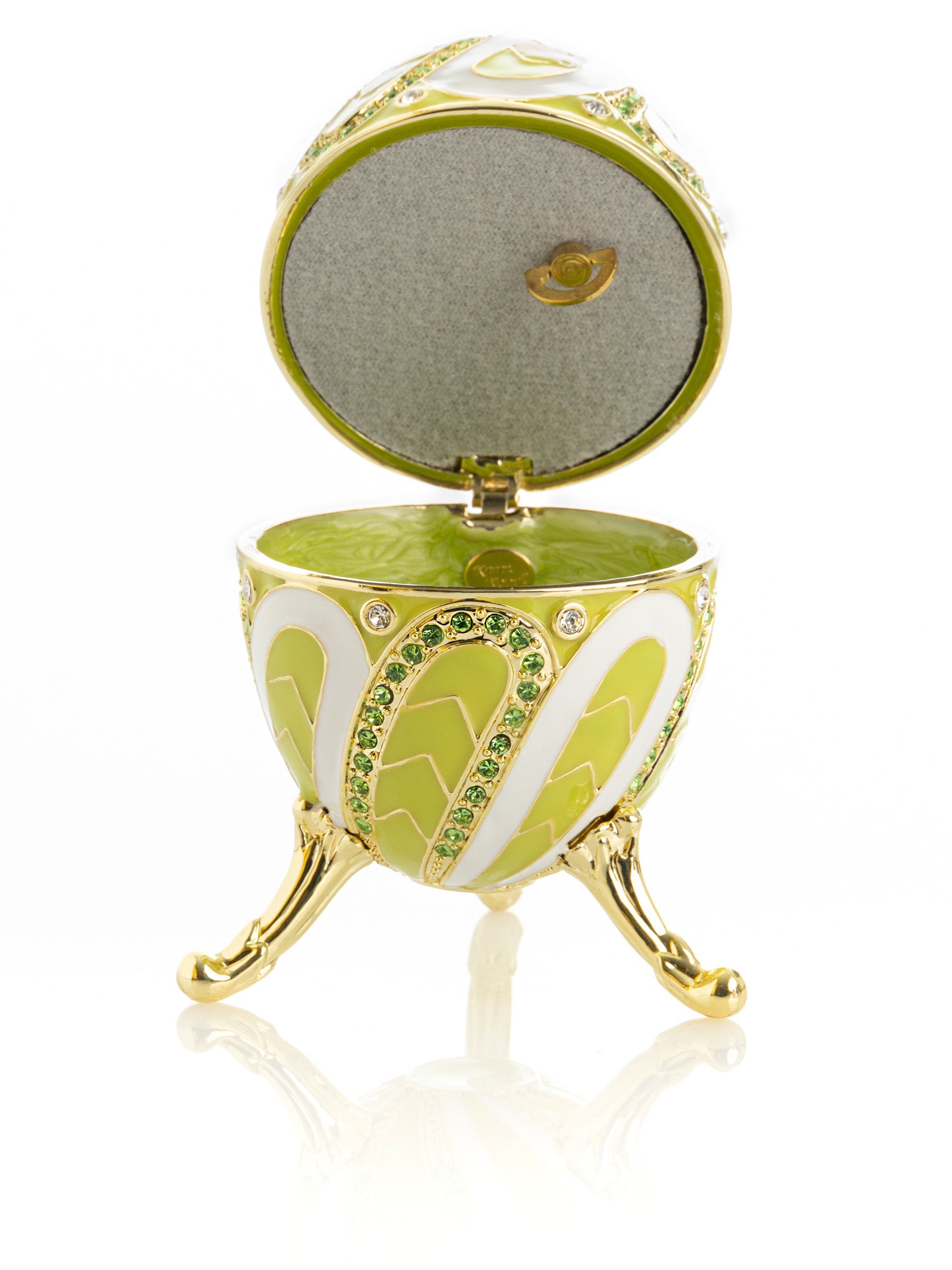 Green Music box Fur Elise by Beethoven Faberge Egg