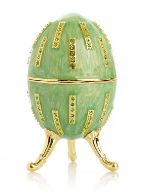 Keren Kopal Green Easter Egg with Flowers Hidden compartment