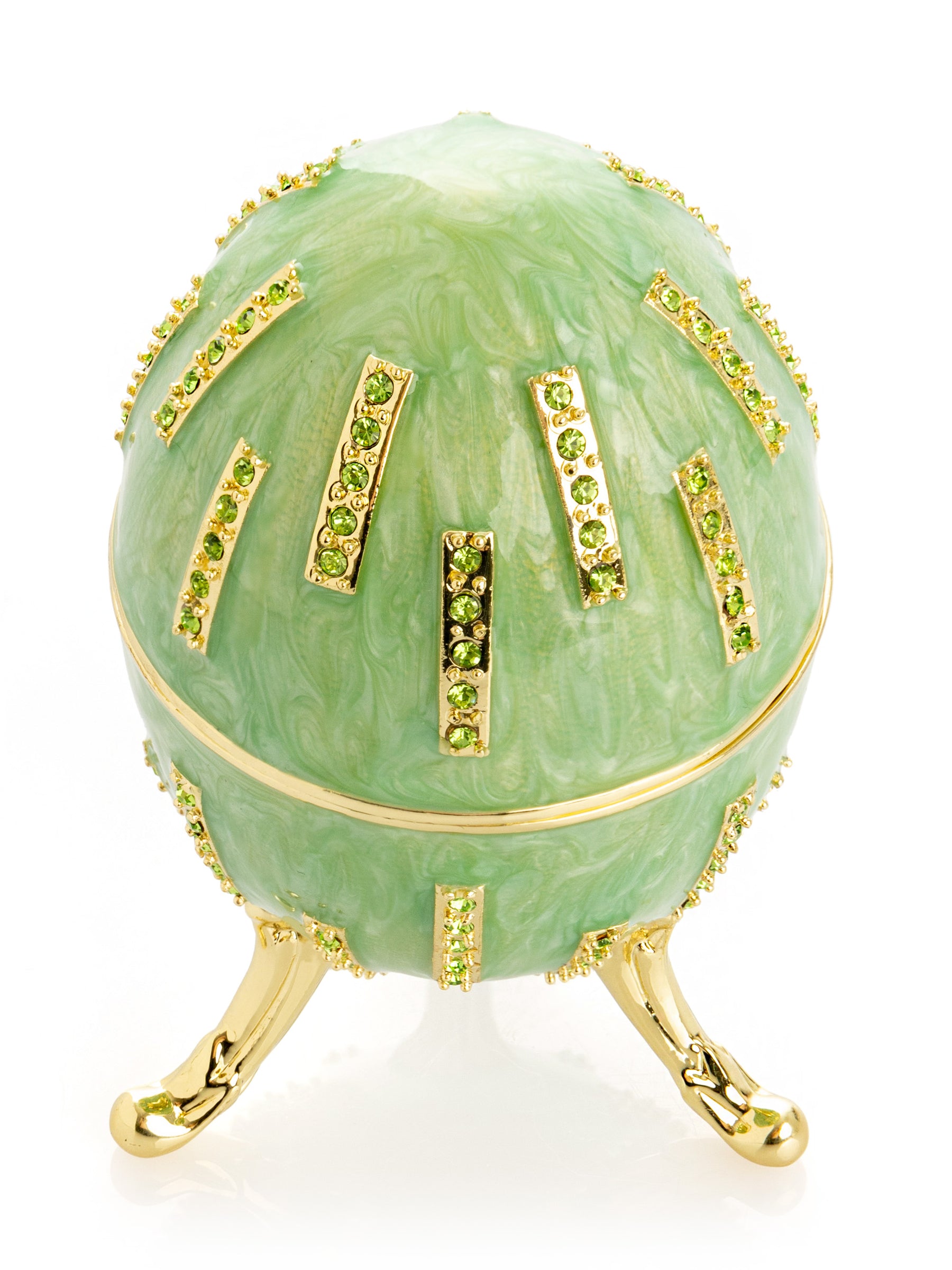 Keren Kopal Green Easter Egg with Flowers Hidden compartment