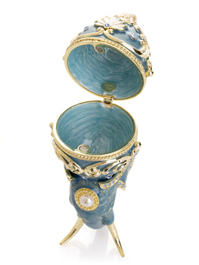 Keren Kopal Unique Easter Egg Elephant Pedestal