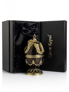 Black Faberge Egg with Snakes