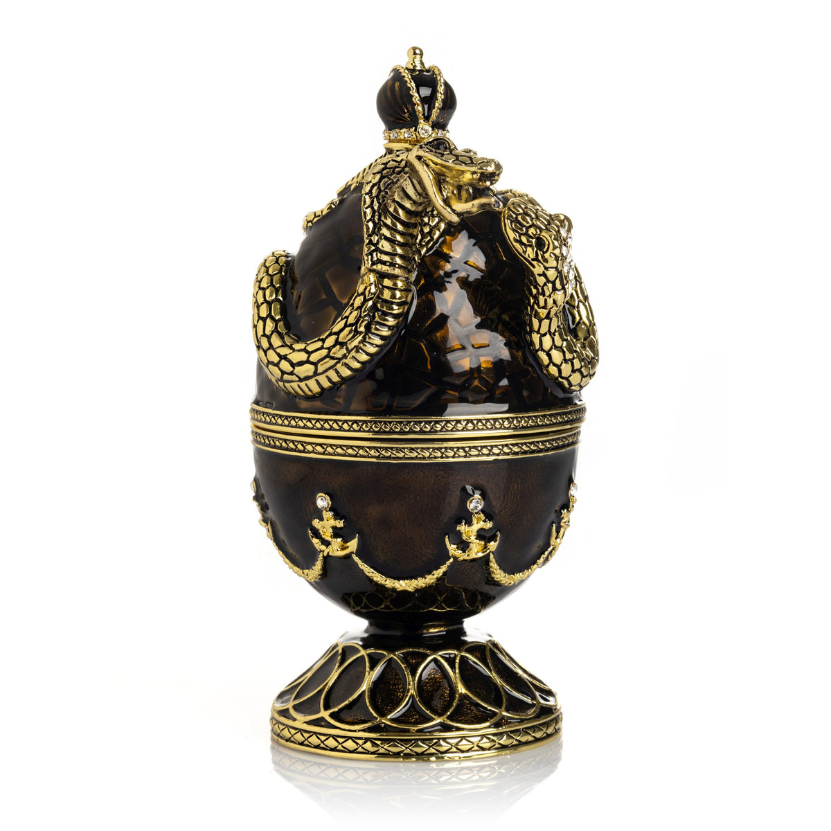 Black Faberge Egg with Snakes