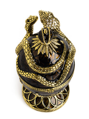 Black Faberge Egg with Snakes