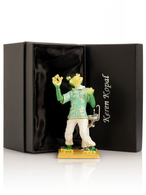 Keren Kopal Green Dentist Frog Trinket Box