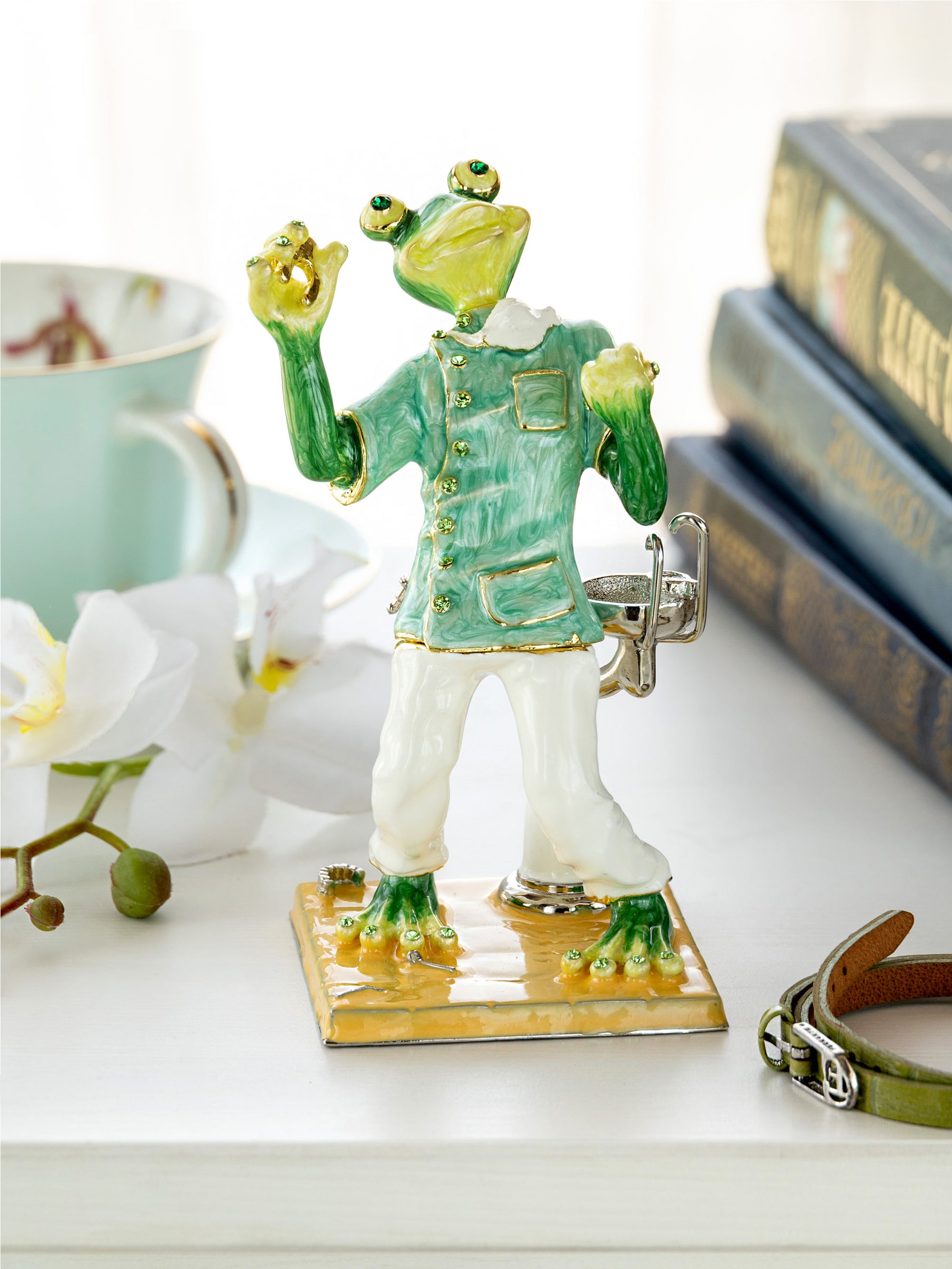 Keren Kopal Green Dentist Frog Trinket Box