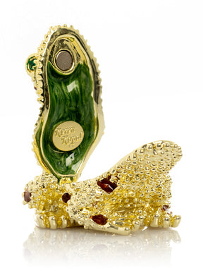 Keren Kopal Golden Frog with Colorful Stones