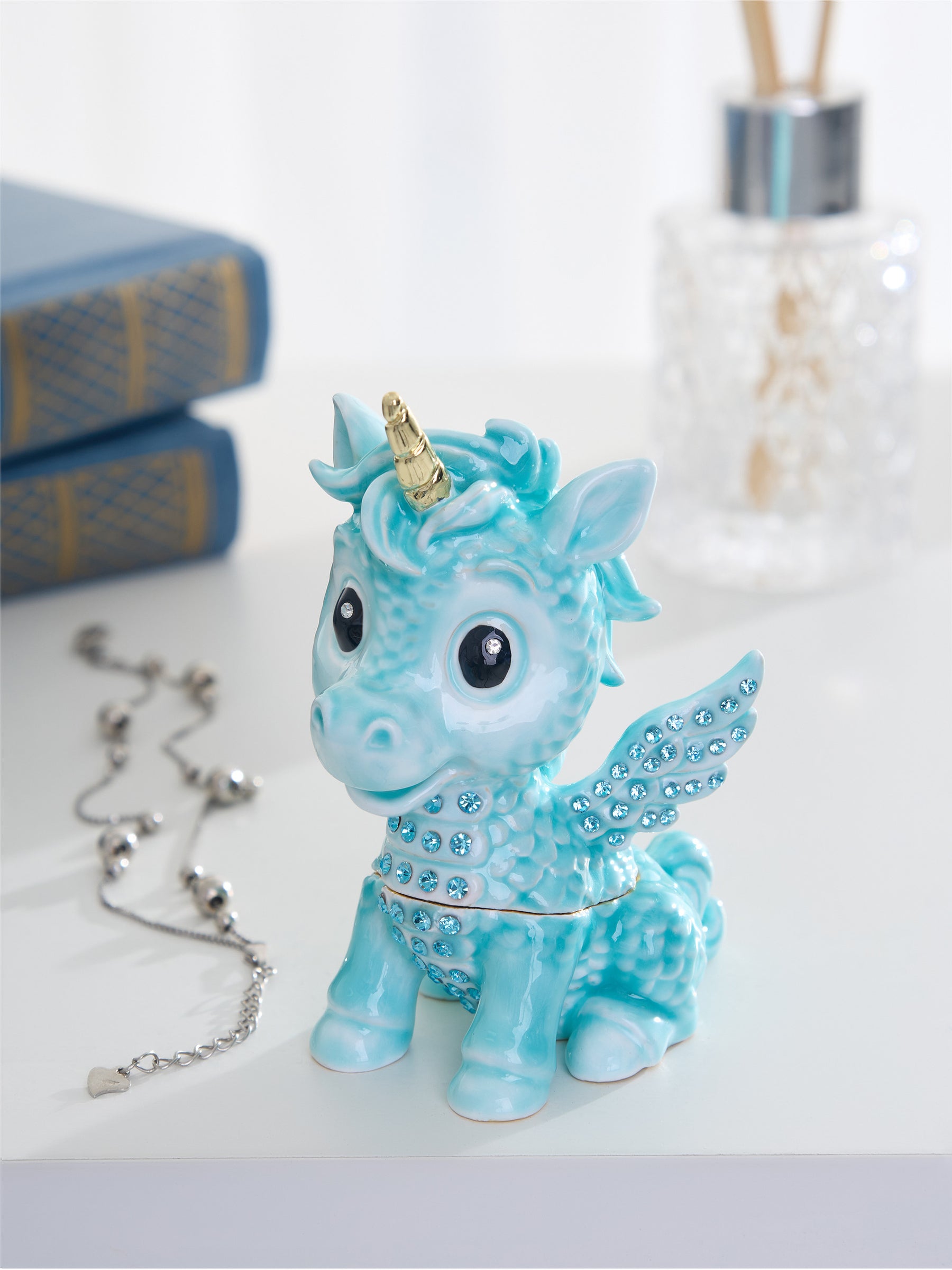 Keren Kopal Cute Blue Unicorn Horse trinket Box Limited Edition 1-250