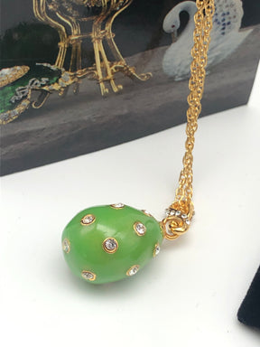 Keren Kopal Green Egg Pendant Gold Necklace
