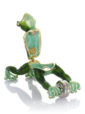 Frosch beim Training mit Ab-Roller Schmuckkästchen