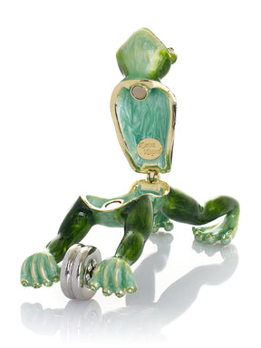 Frosch beim Training mit Ab-Roller Schmuckkästchen